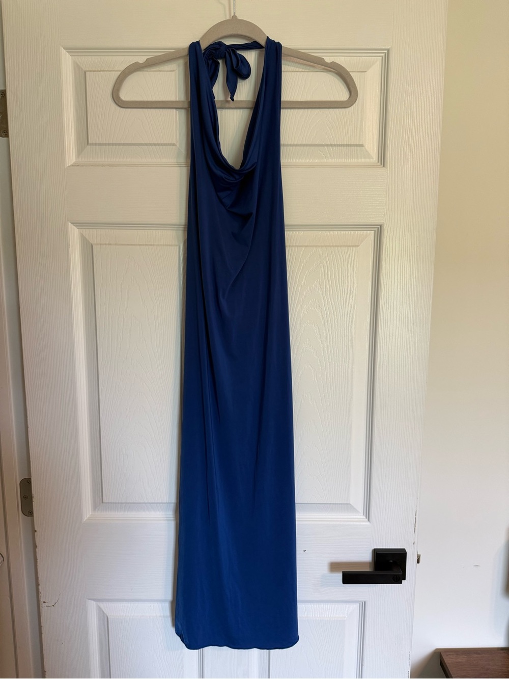 Sincerly Jules Cobalt Blue Backless Halter Maxi Dress